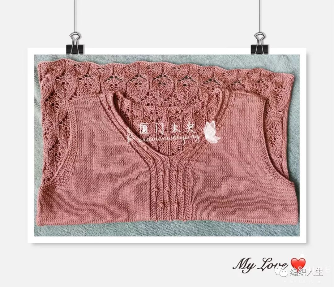 女士棒针背心外穿款式,v领针织棒针宽松背心女