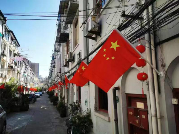 五星红旗迎风飘扬图片,万面国旗飘扬视频素材