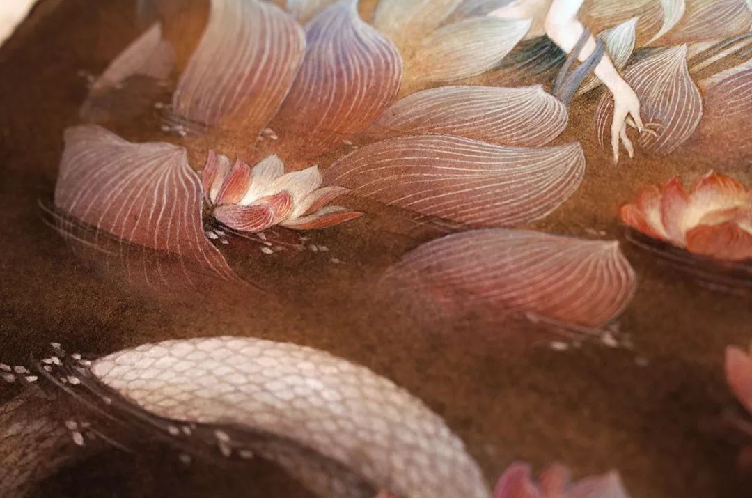 山海经异兽艺术画作,90后画家画山海经