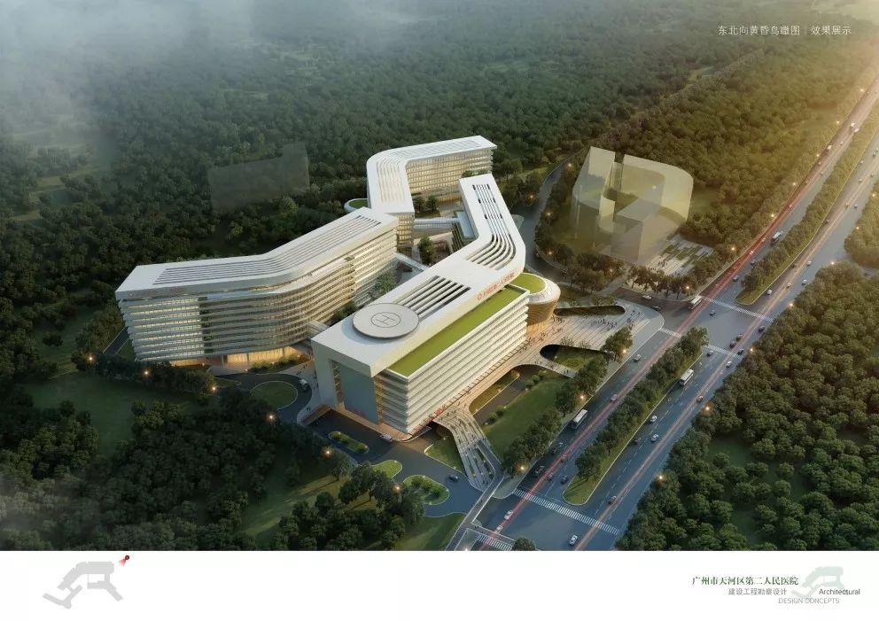 天河东部新建三级综合医院效果图,最新规划拟建三甲医院