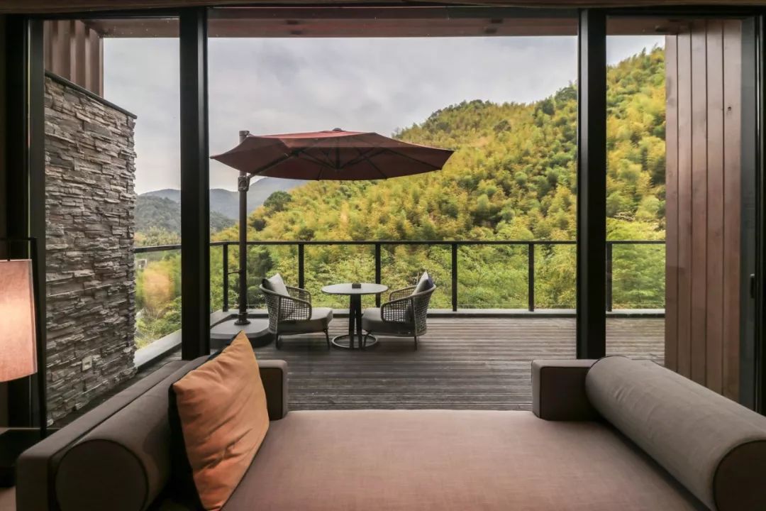 新昌安岚山居酒店,温泉入户竹林山居