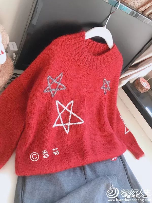 松鼠绒v领儿童毛衣编织完整教程,儿童套头满天星毛衣时尚编织教程