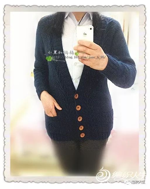 金枝玉叶刺绣开衫,棒针叶子花样v领开衫