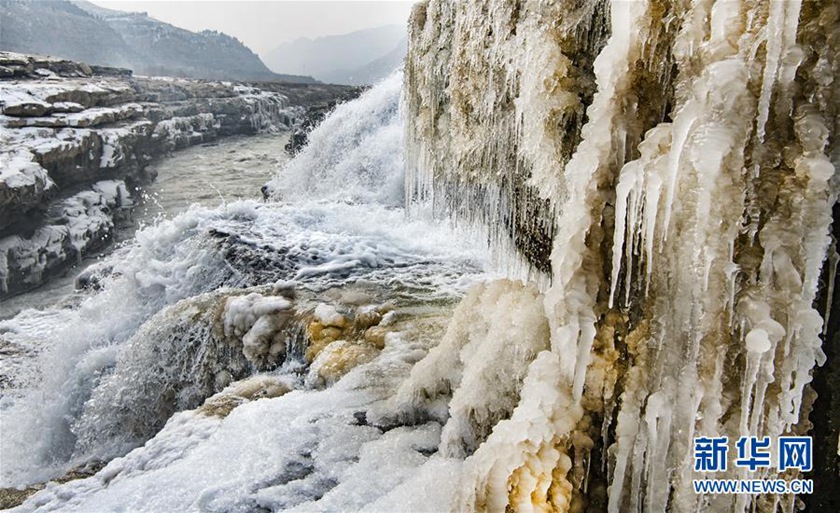 壶口冰瀑的照片,壶口瀑布冰瀑图片