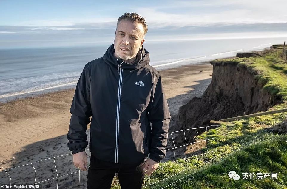 原本是面朝大海最美的崖边别墅,现在却要被大海吞没...英国这岛是越来越小了...