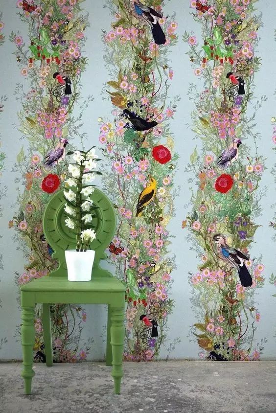 儿童卧室简单墙画手绘,留一面水泥墙