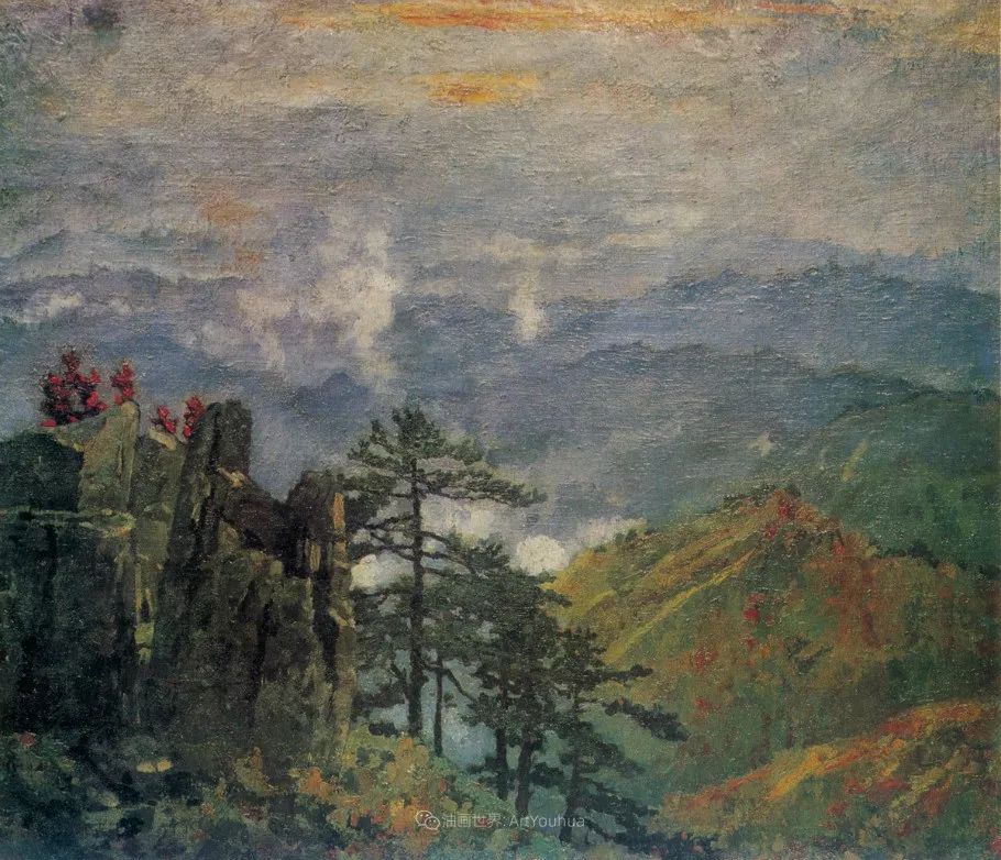 徐悲鸿先生的巨幅油画愚公移山,徐悲鸿中国现代画之父