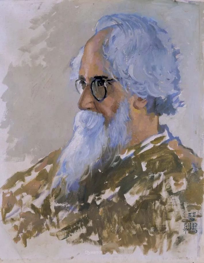 徐悲鸿先生的巨幅油画愚公移山,徐悲鸿中国现代画之父