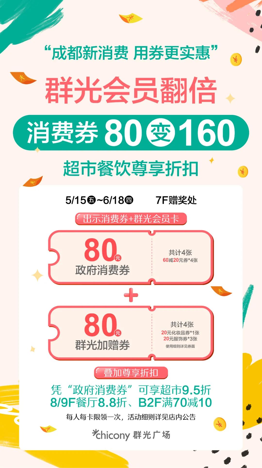 成都消费券可以用了！各大商场“加码”给优惠→