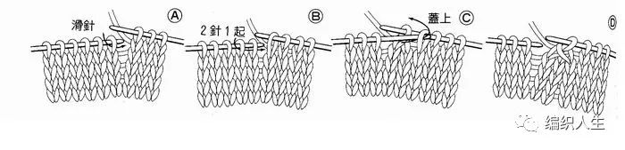 棒针织毛衣怎么看图解,怎样看棒针加针减记号