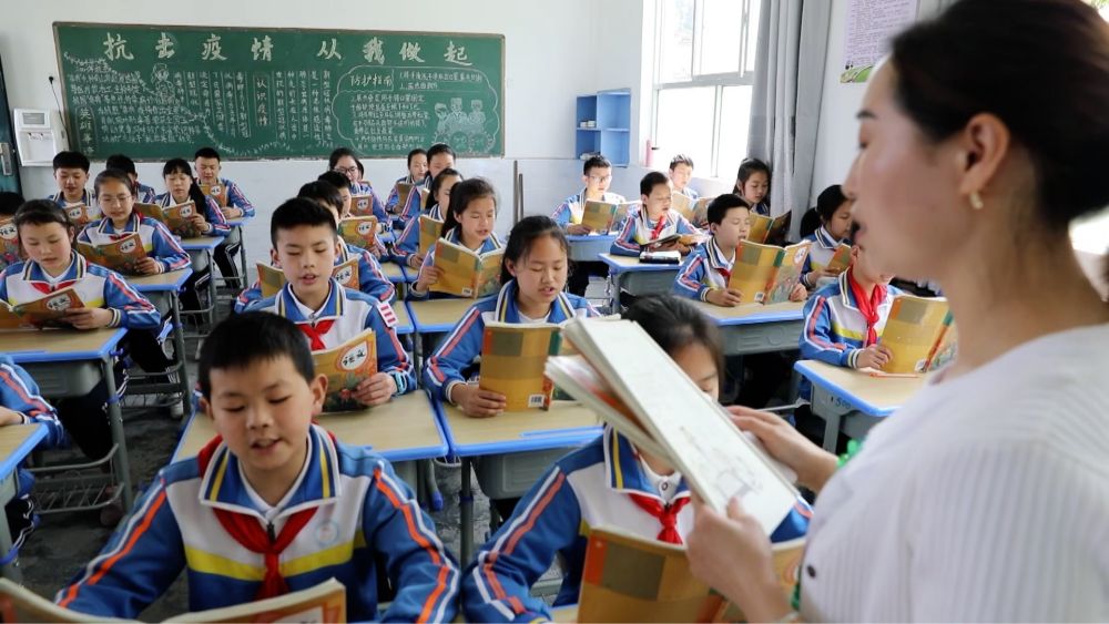 童画春天,春天的画儿童燕子