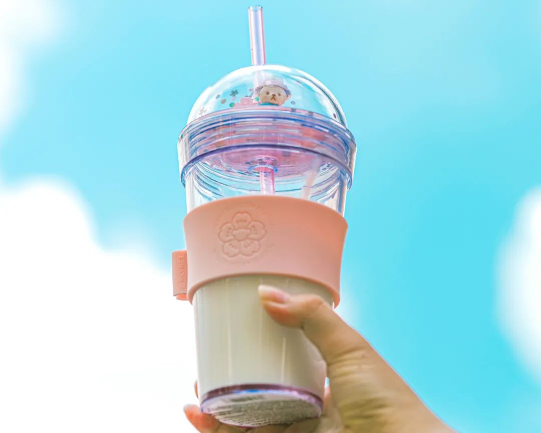 泰福高泰迪吸管杯,泰迪珍藏水杯