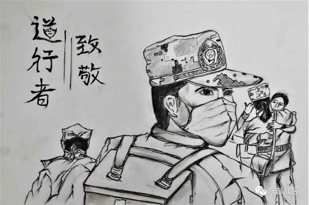 部队插画手绘简单,100张军旅手绘