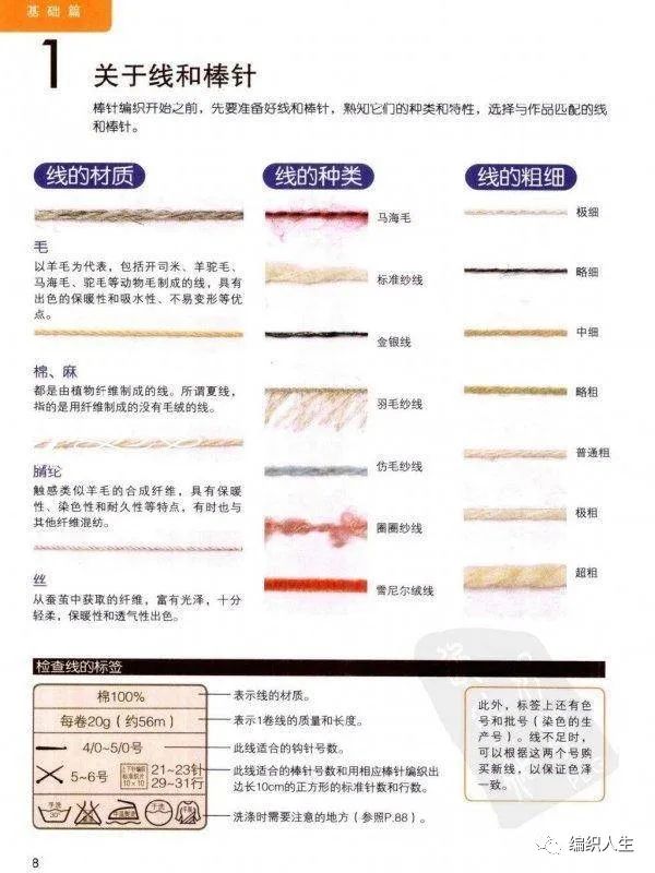 棒针毛线裤编织初学,棒针干货