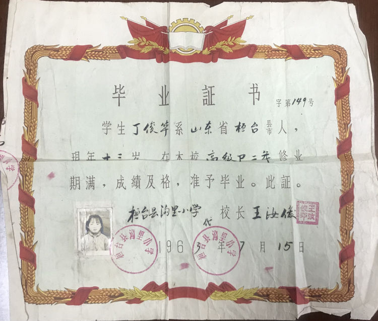 1963初中毕业证,1965年初中毕业证