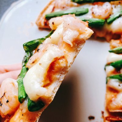 芦笋披萨怎么做,芦笋虾仁披萨