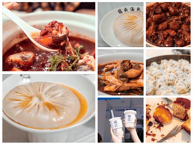 寻味泰州美食绘画,手绘靖江