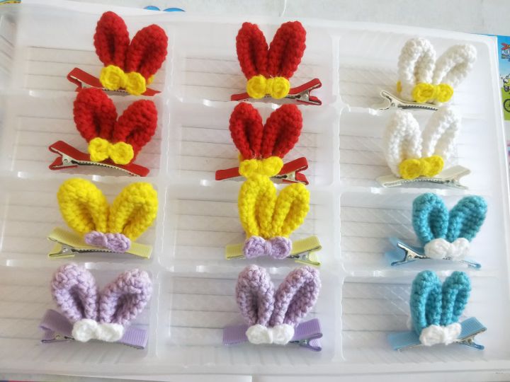 糖果兔耳朵怎么弄,糖果兔耳朵钩织图解