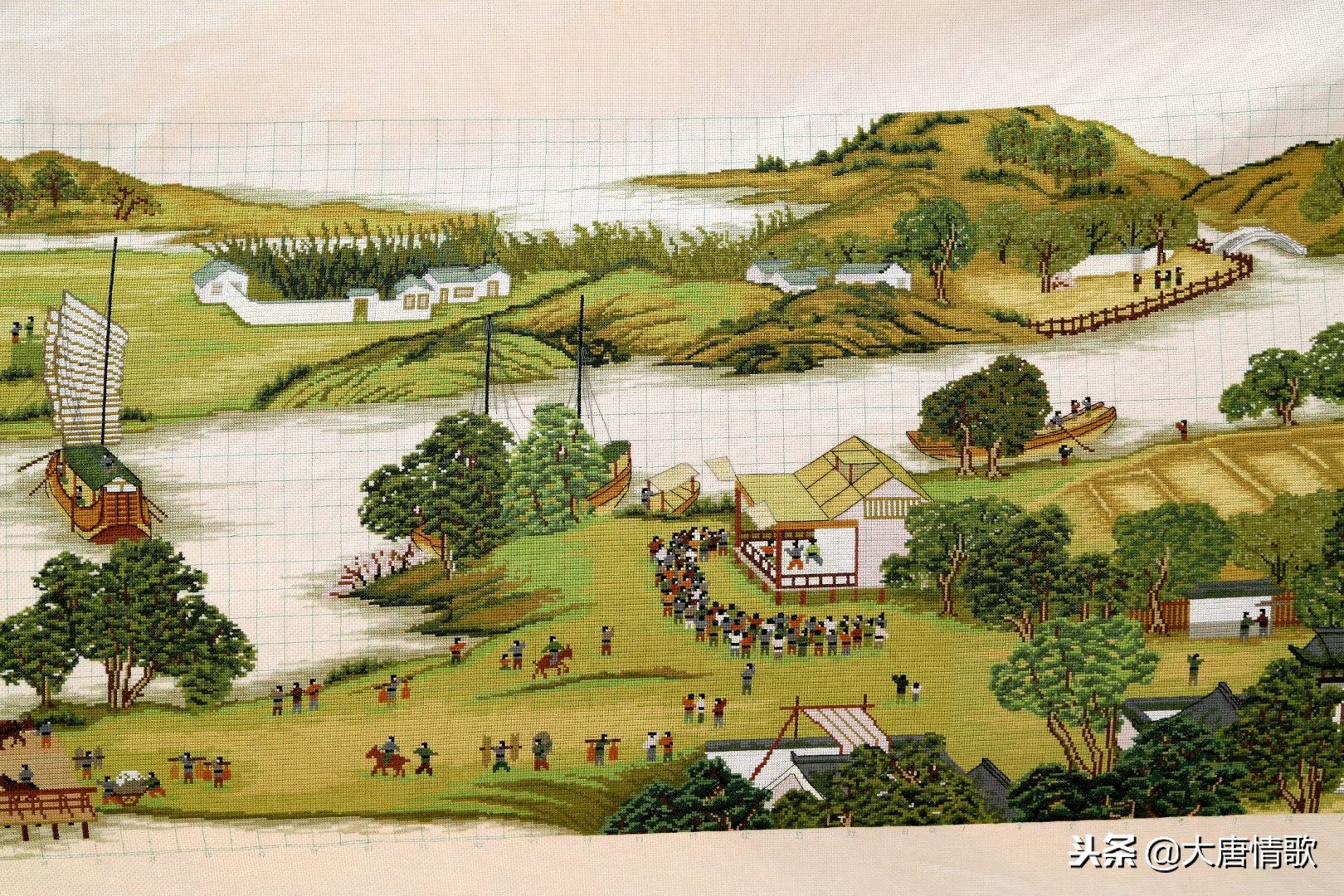 十字绣清明上河图完整照片,清明上河图十字绣真实视频