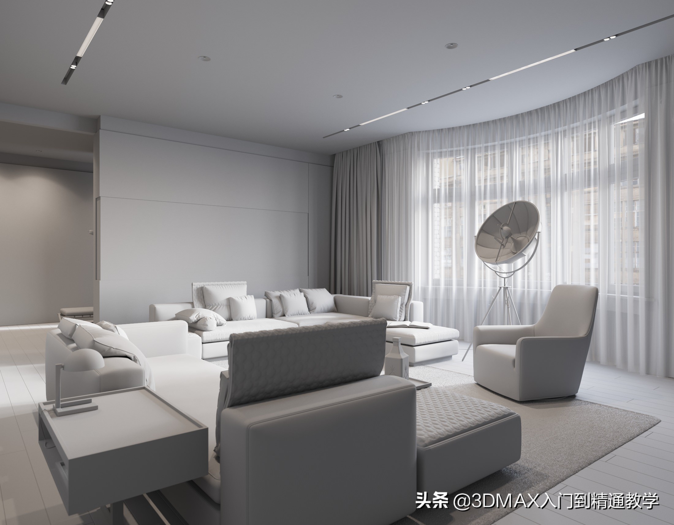 耗时8周，做的逼真现代公寓客厅，带大家看看大神的作品