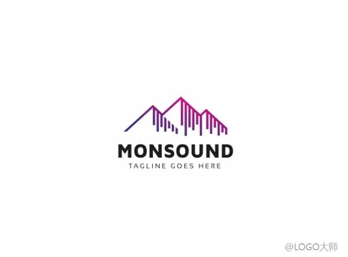 三角形元素logo,心形元素创意logo设计欣赏