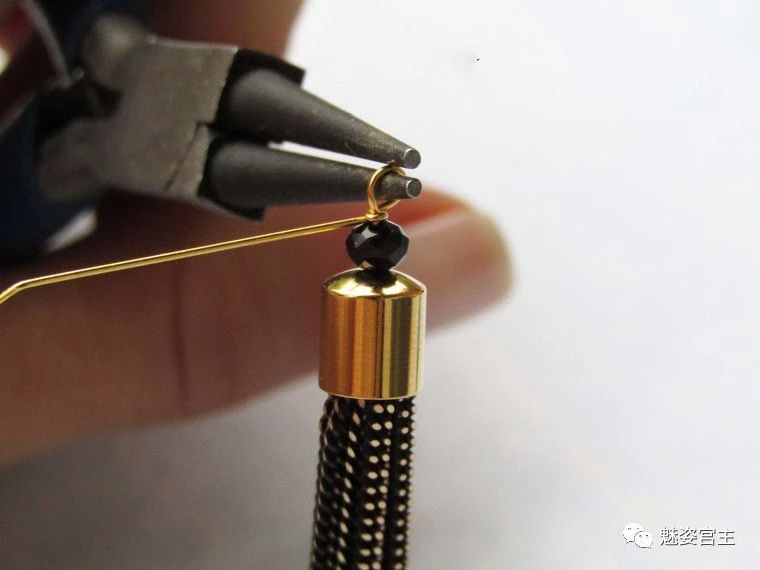 珍珠流苏耳环制作教程,流苏耳环做法教学视频