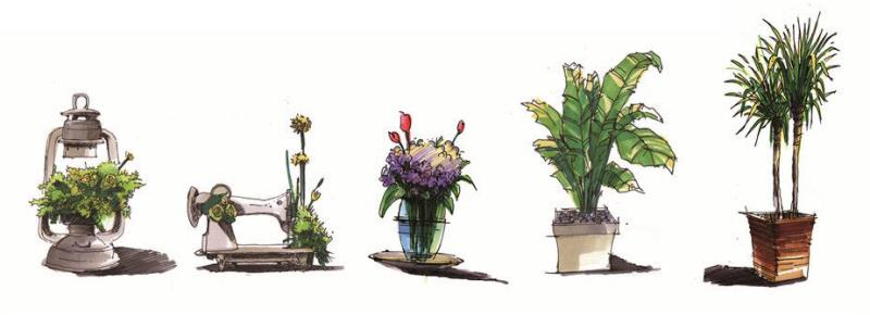 室内手绘单体沙发,沙发椅子手绘画法