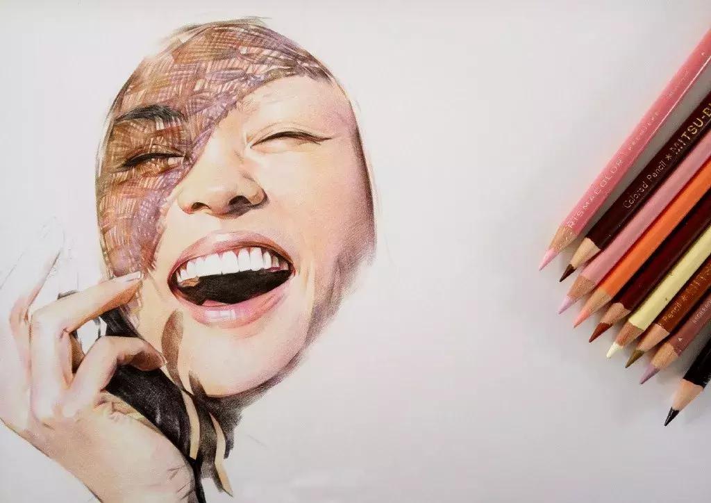 惊艳的彩铅画兔子,惊艳唯美的彩铅画