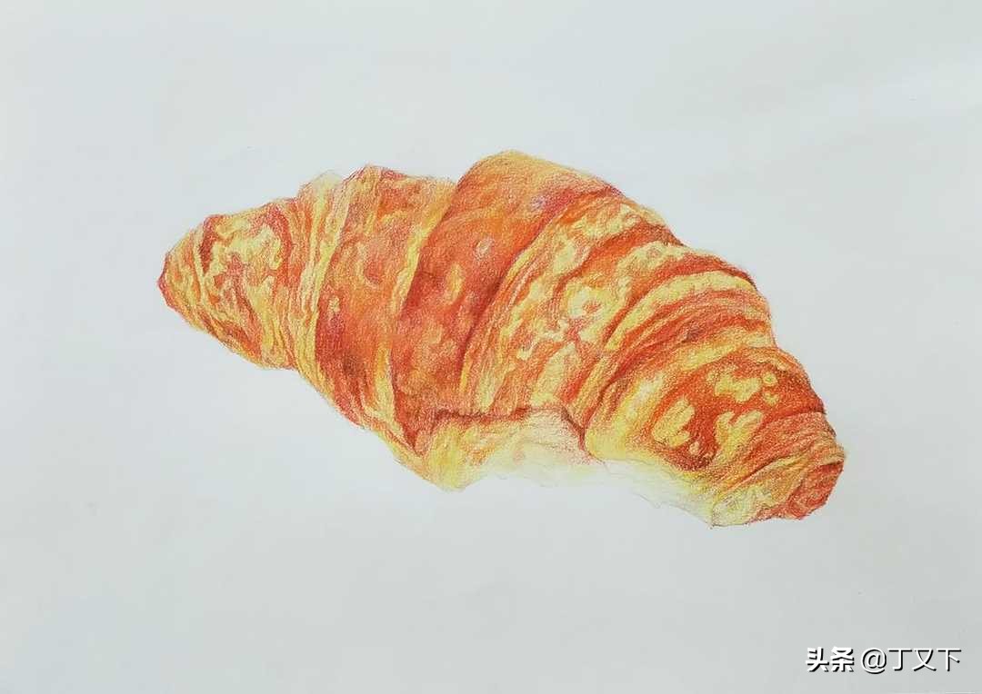 如何用彩铅画出真实的面包,彩铅入门必学500例蛋糕