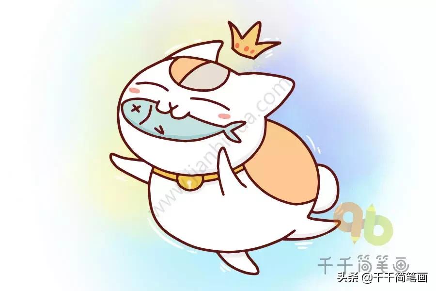 画画教程简单可爱卡通小猫的爪子,可爱小猫画法简单又好看