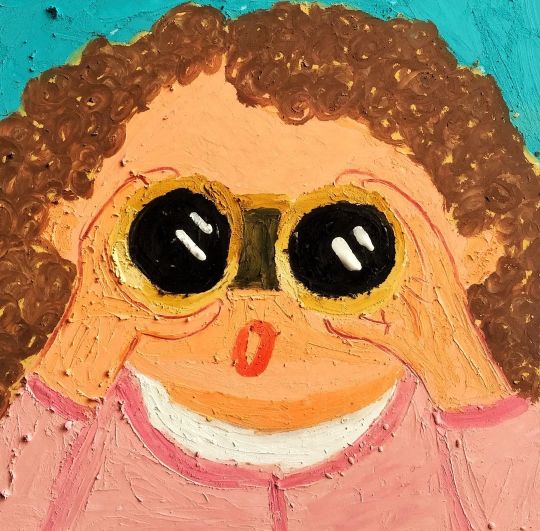 卡通头像可爱呆萌油画,油画风头像卡通