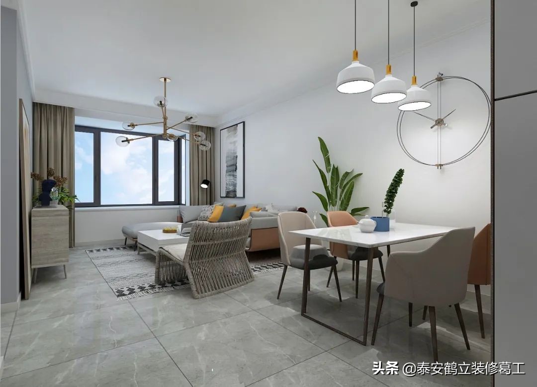 105复式楼现代轻奢装修风格,开元盛世硕园117平东户装修