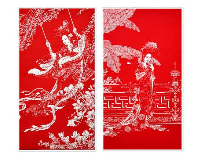 中国剪纸立体剪纸作品,传统剪纸现代剪纸