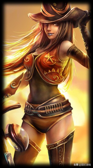 英雄联盟皮城女警凯特琳cosplay,皮城女警凯特琳粉色炫彩怎么没了