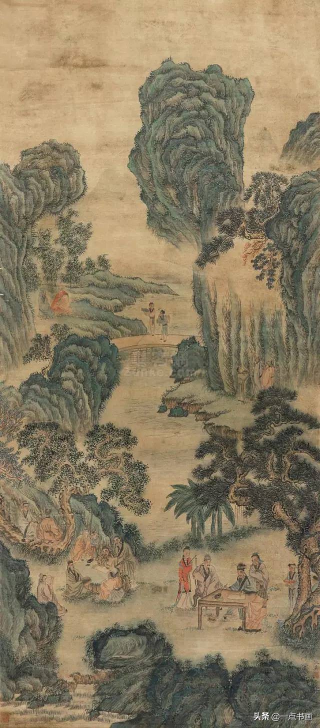 明仇英拍卖60亿的作品,明仇英桃源仙境图临摹