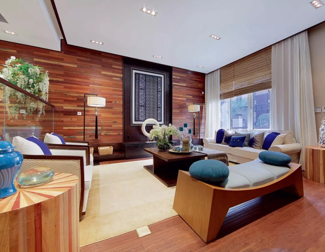 背景墙家装设计现代轻奢风客厅,禅意新中式厨房吊顶效果图