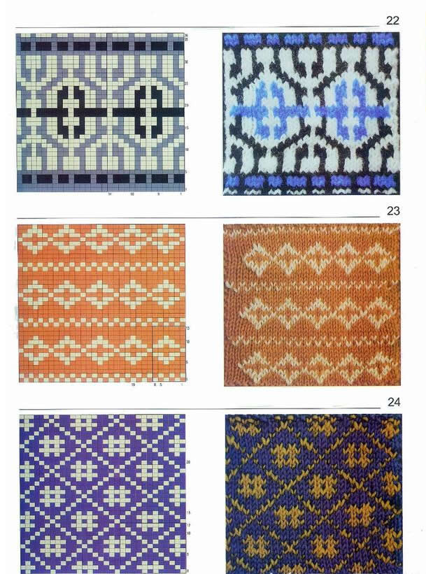 很美的提花毛衣四款附图解,一些漂亮的提花毛衣花样推荐