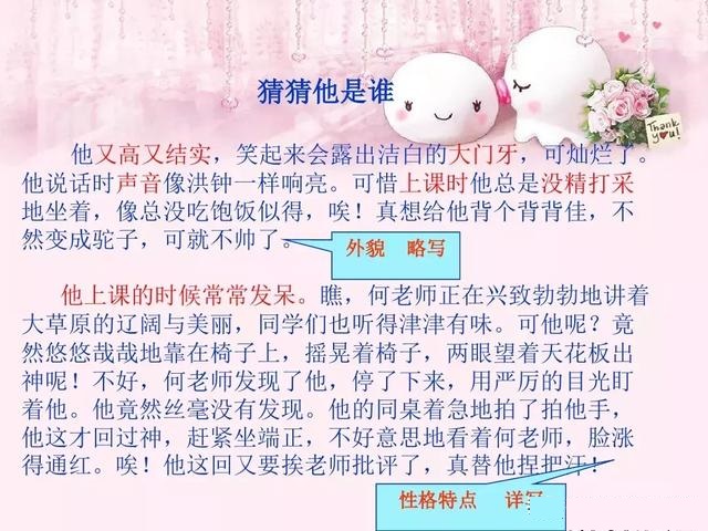 三年级上第一单元作文猜猜他是谁,三年级语文猜猜他是谁作文知识点