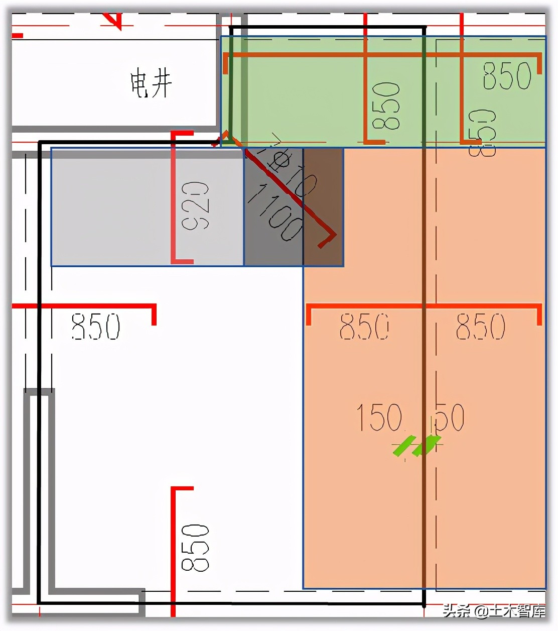 板的配筋图怎么看,板配筋图中b和t分别表示啥意思