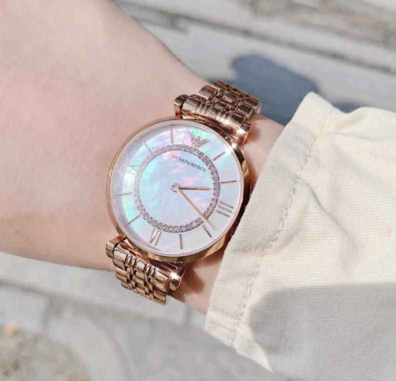 阿玛尼满天星金色手表布带,阿玛尼满天星送男友