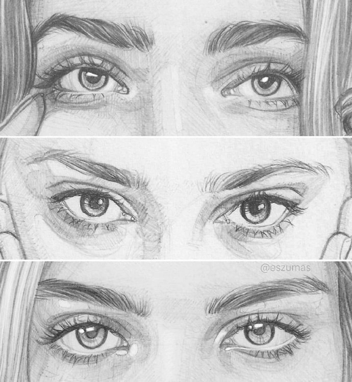 最美眼睛画法,高颜值美少女眼睛画法