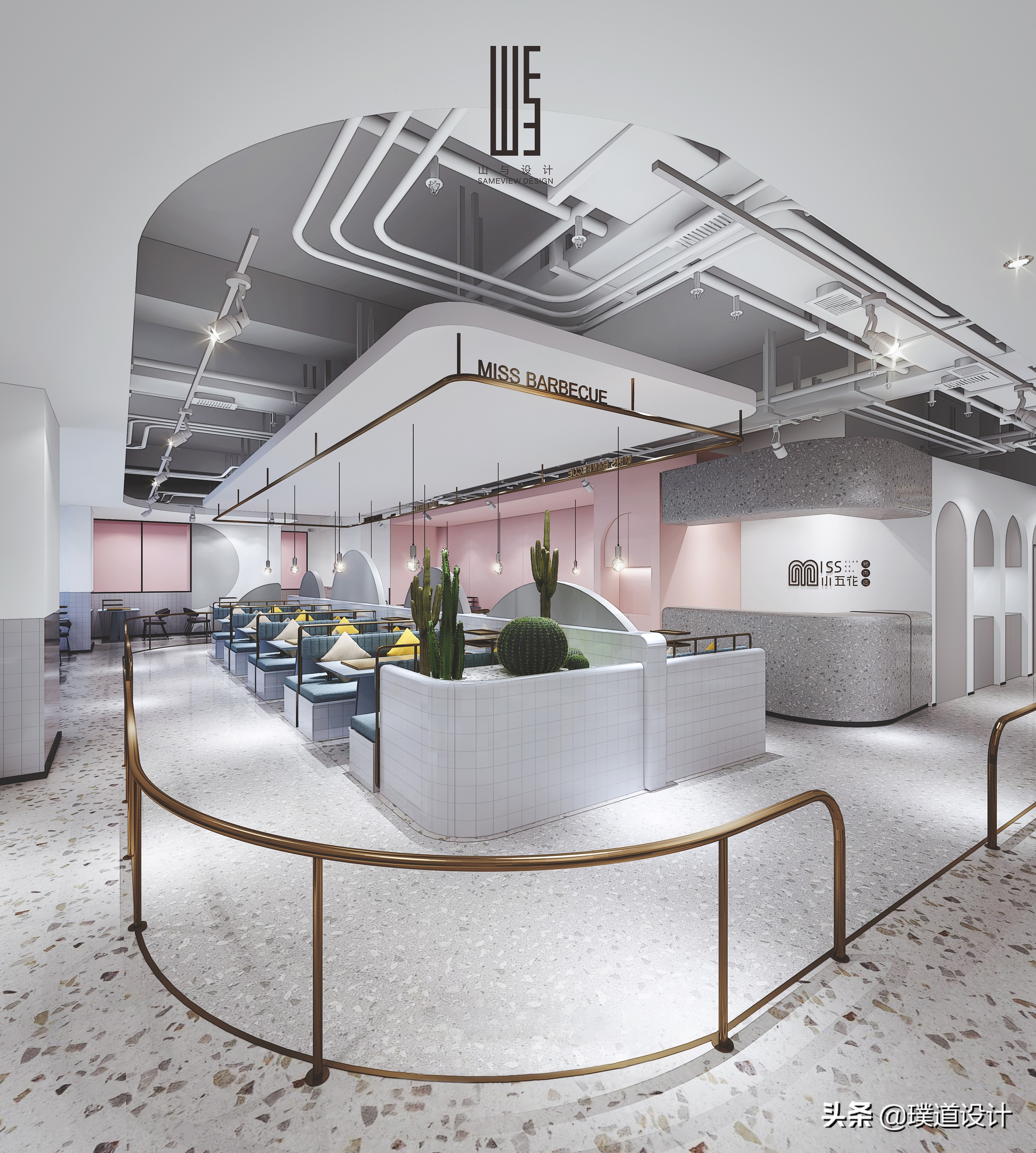 高级感日式烤肉店设计,工业风烤肉店设计