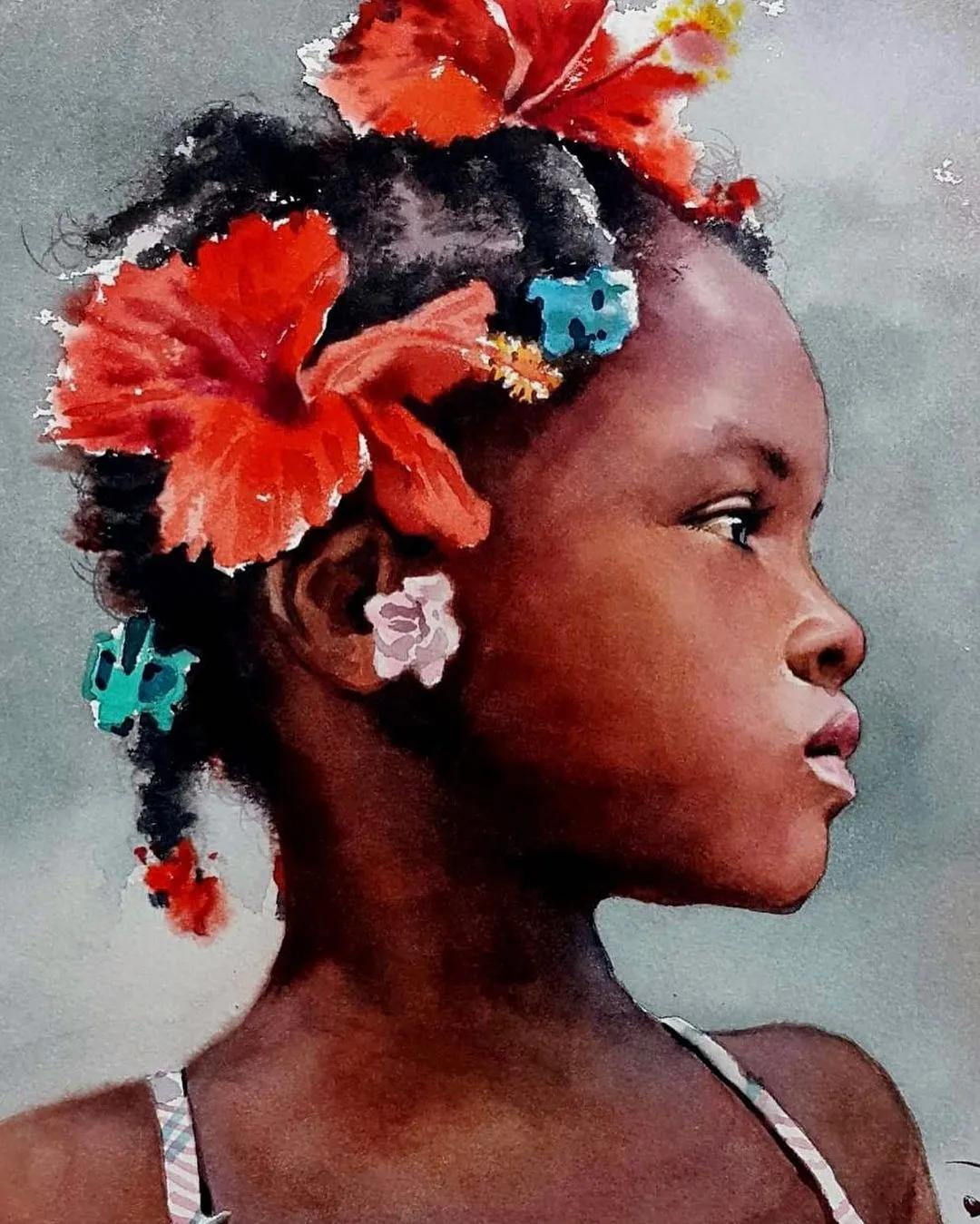 极简的水彩画作品,灵动脱俗的水彩画