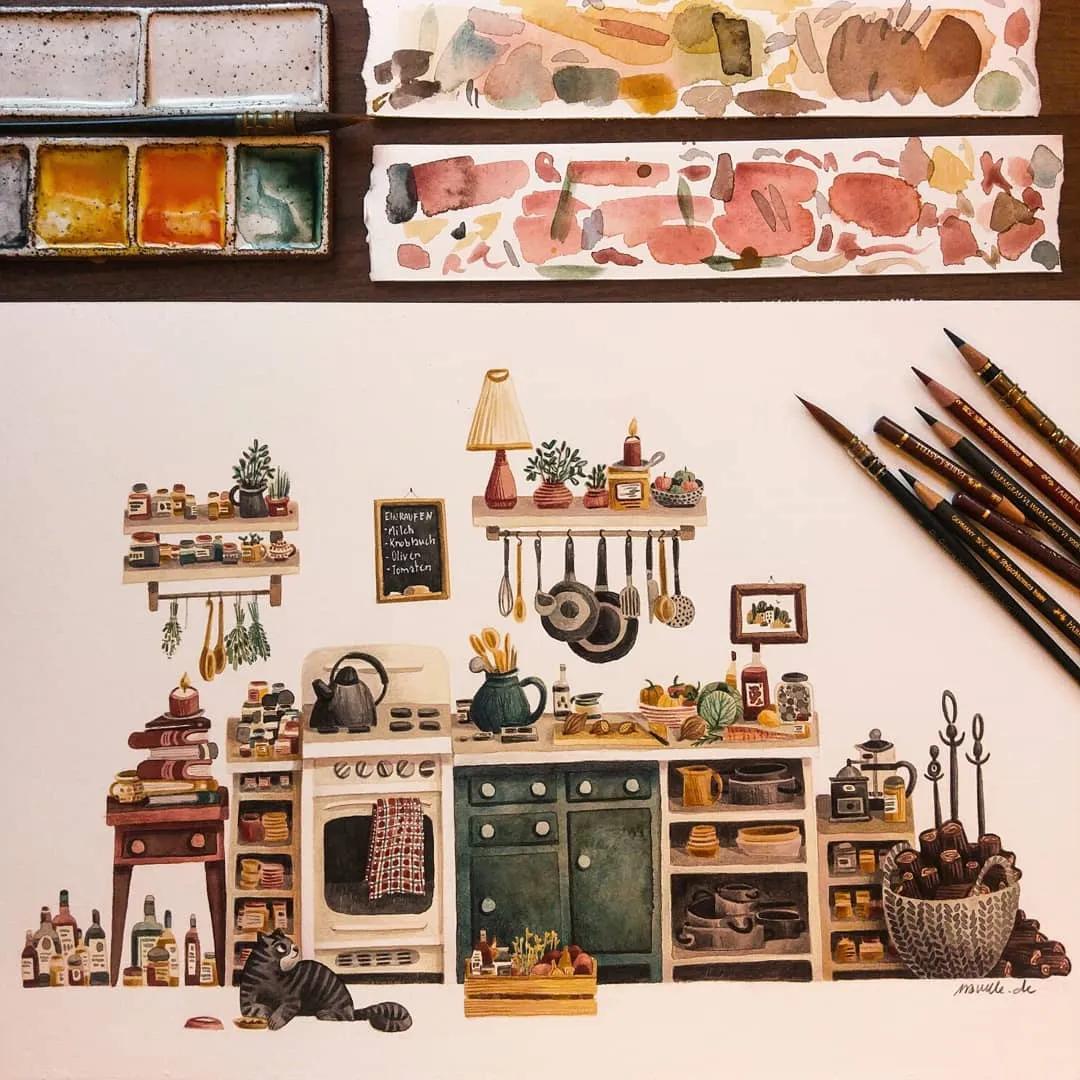 德国著名插画艺术作品,芬兰插画师sannamander作品欣赏