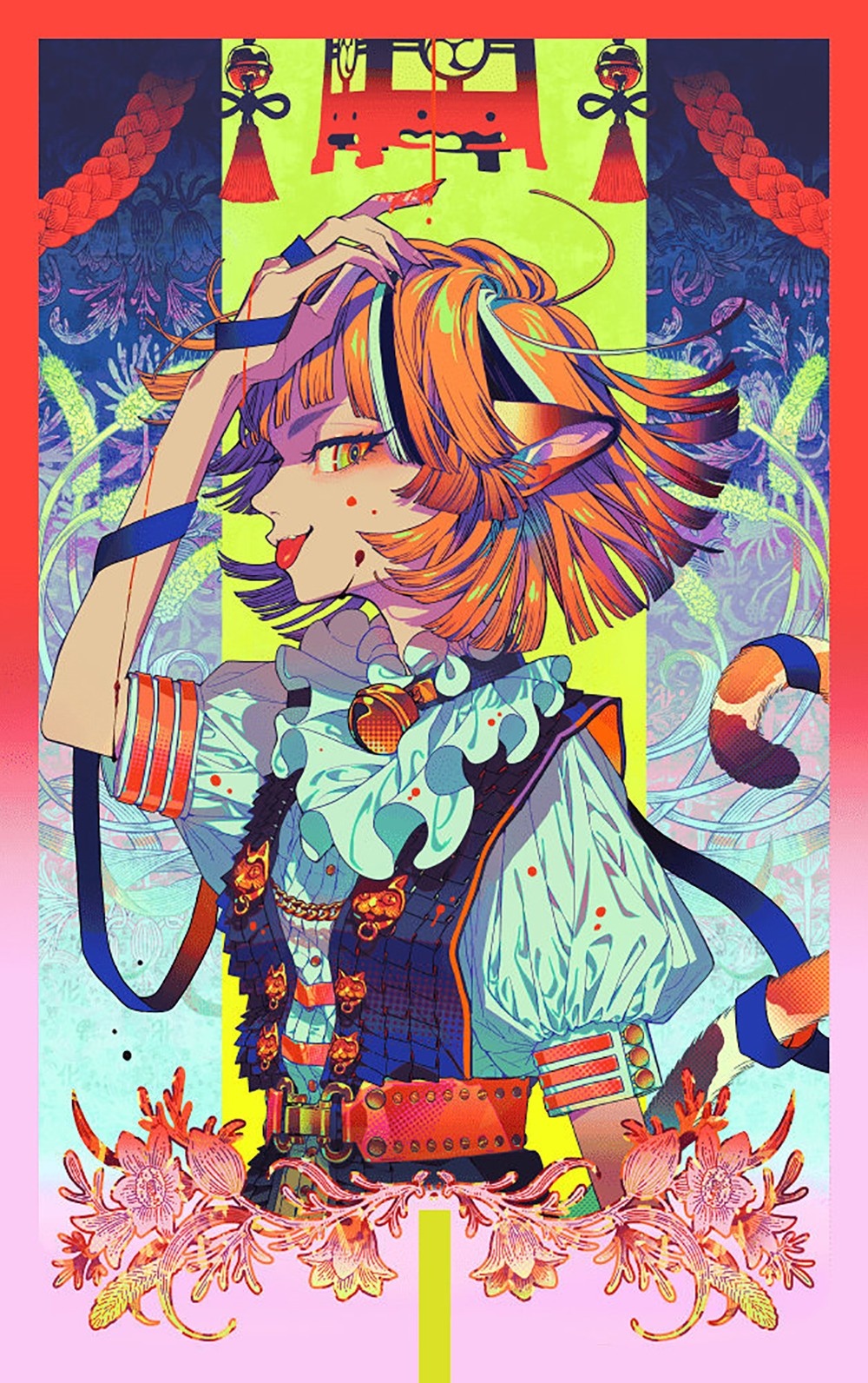 作品画面风格清新独特令人欣赏,作品欣赏唯美的构图与配色