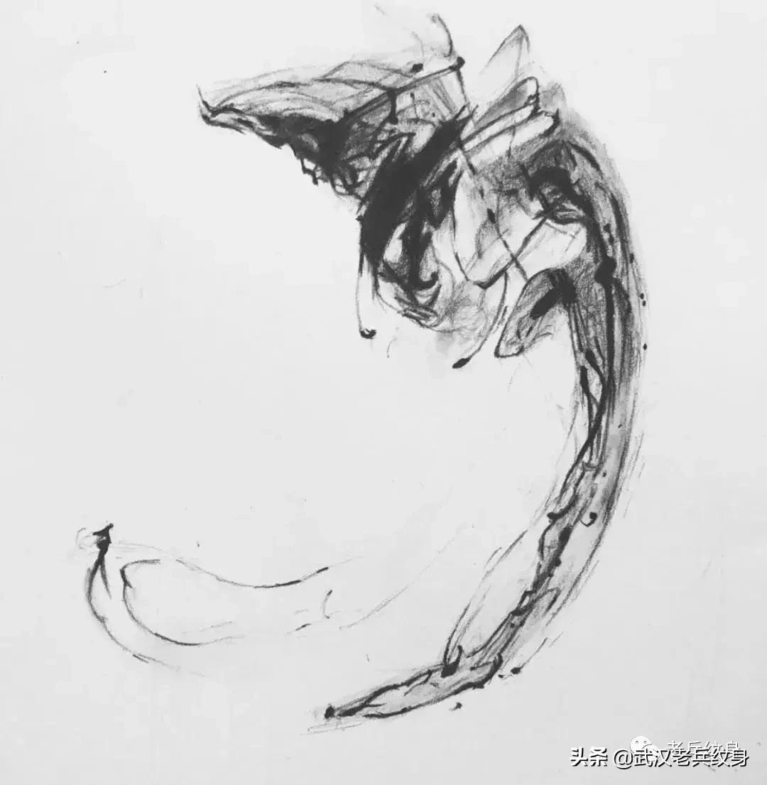 水墨凤凰纹身高清图,水墨纹身图案大全男