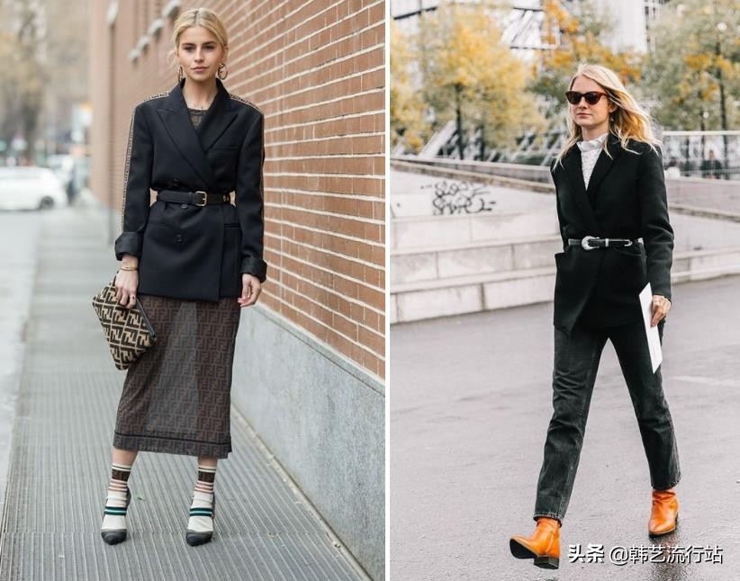 腰带美式复古高级小众腰带,大牌最时尚的宽版腰带