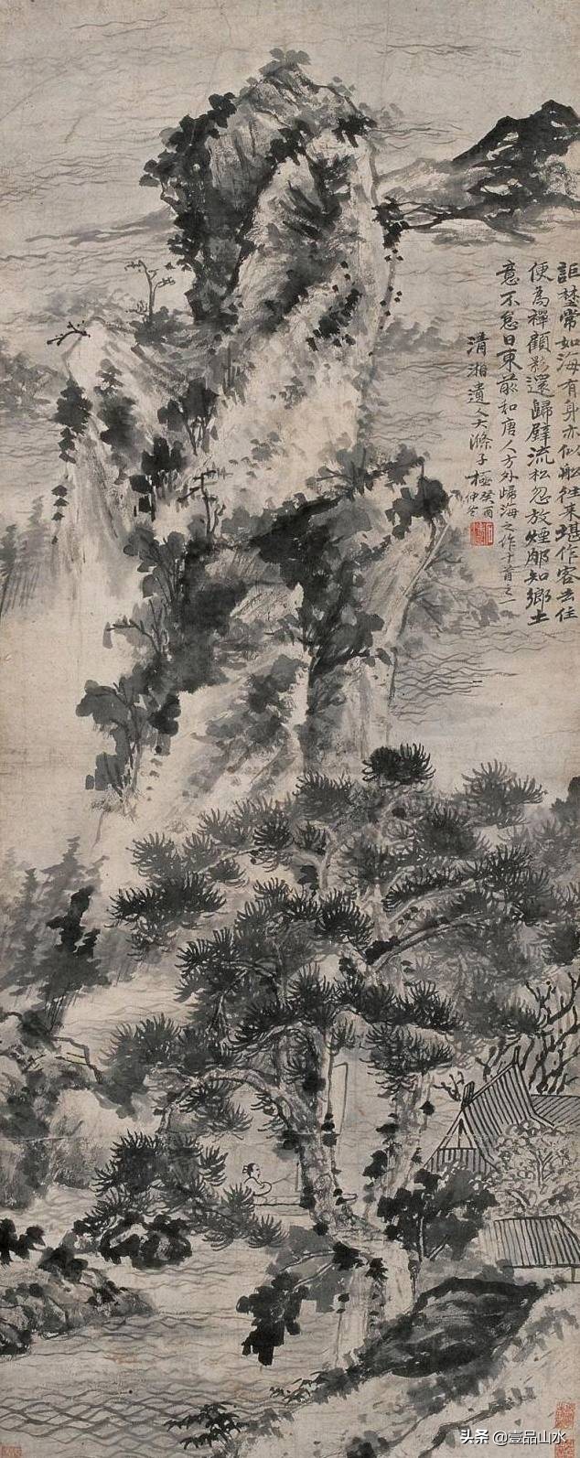 石涛山水画高清大全,石涛小写意山水画小品图片