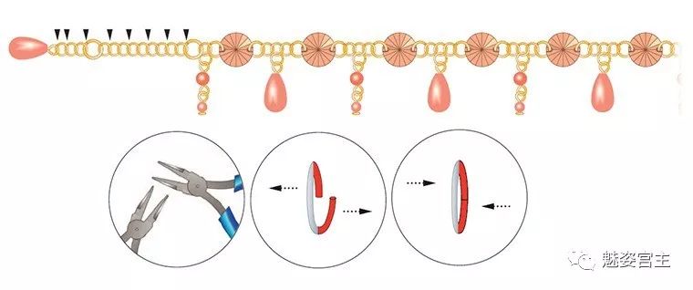 施华洛世奇水晶散珠手链编织教程,施华洛世奇水晶手链教程