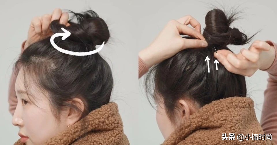 适合围巾帽子一体的发型,适合戴帽子的发型教程马尾